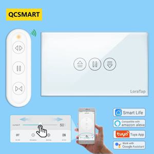 Tuya 스마트 라이프 커튼 스위치 원격 제어 블라인드 엔진 롤러 셔터 RF + WiFi App 타이머, 구글 홈 알렉사 에코