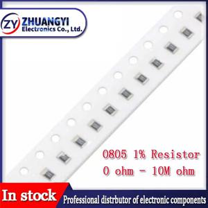 100pcs 1% 0805 SMD 저항기 0R ~ 10M 1/8W 0 0.1 1 10 100 150 220 330 ohm 1K 2.2K 4.7K 10K 100K 1R 10R 100R 150R 220R 330R 1M 10M