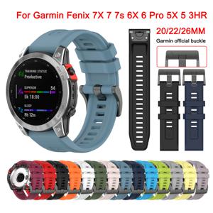 Amazfit 20 22 26mm 실리콘 스트랩 Garmin fenix 7X 7 7S 6X 6 Pro 6S 5 5X Plus 스마트 워치 밴드 팔찌 fenix 7 6 Correa