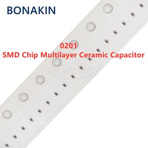 SMD 칩 다층 세라믹 캐패시터, 0201 100NF 6.3V 10V 16V 25V 50V ± 10% 0.1UF 104K X5R, 100 개