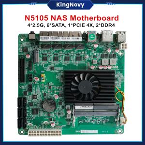 인텔 셀러론 N5105 N5100 NAS 마더보드, 4 코어 6 * SATA3.0 4*2.5G i226 1 * PCIE 4*17x17cm 2 * DDR4 미니 방화벽 라우터 메인보드