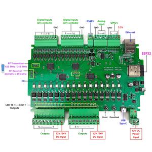 A16 ESP32 ESPHome 프로그램 개발 보드, 홈 어시스턴트, Tasmota DIY 모듈, Arduino WiFi 릴레이 스위치, MQTT RS485 I2C Mosfet