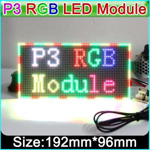 P3 실내 풀 컬러 LED 디스플레이 모듈, 64x32 도트 매트릭스, 192mm x 96mm,SMD RGB P3 LED 패널, P4 P5 P6 P10 비디오 LED 모듈