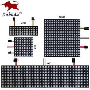 RGB 유연한 LED 패널 매트릭스 스크린 모듈, 개별 주소 지정 가능 IC DC5V, WS2812B, WS2812, 4x12, 8x8, 16x16, 8x32 픽셀, 1-10 개