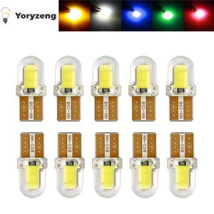 T10 194 168 LED 전구, 5W 8SMD 실리카 밝은 라이센스 램프 전구, 화이트 레드 블루 옐로우 핑크, DC 12V, 10 개