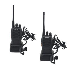 2 pcs/lot BF-888S baofeng 888s UHF 400-470MHz 16 채널 휴대용 양방향 라디오 이어폰 bf888s 송수신기