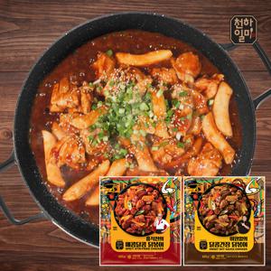 홍석천 이원일 닭볶이 420g 달콤간장 1팩 + 매콤달콤 1팩 닭갈비 떡볶이