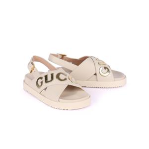 GUCCI 로고 스트랩 샌들 베이지 738691 AAB3K 9267