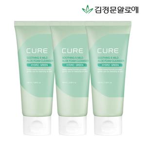 큐어 수딩 앤 마일드 알로에 폼 클렌저 100ml 3개