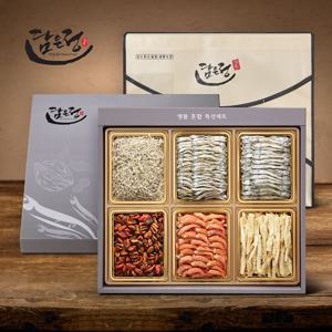 명품 혼합 특선세트(세멸 140g / 중멸 110g / 대멸 100g / 황태채 70g / 꽃새우 80g / 홍합살 250g)