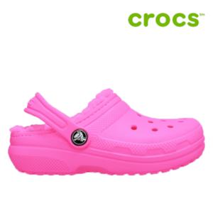 크록스 아동 샌달 /H12- 203506-6QQ Kids Classic Lined Clog Electric Pink