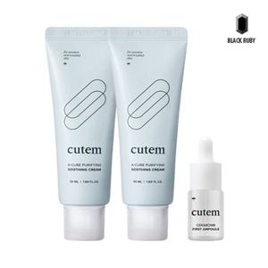 큐템 에이큐어 퓨리파잉 수딩 크림 50ml x2 + 세라밤 앰플 10ml