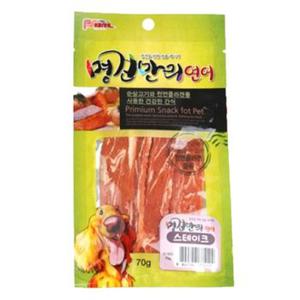 강아지 명견만리 연어 스테이크 70g 1P 반려견 간식 (WD37F8B)