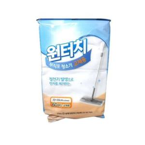 원터치 정전기 부직포 청소 밀대 교체용 리필 60P