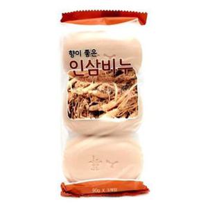 세수비누 인삼 세안 샤워 목욕 클렌징 케어 3P X ( 4매입 )