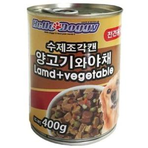 헬로도기 강아지 사료 캔 애견 간식 양고기야채 400g (WDDC44A)