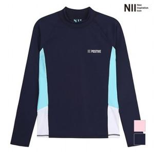 [NII] 여성 하이넥 배색 래쉬가드_NNYAXVM5426_L6Y7