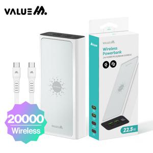 밸류엠 PD 22W LED 고속 무선충전 보조배터리20000mAh