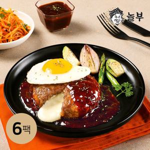 놀부 두툼 치즈함박스테이크 매콤바베큐소스 180g 6팩