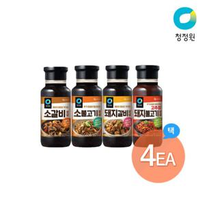 청정원 고기양념장500g 4종 4개 골라담기