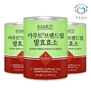 푸른들판 카무트 발효 효소 분말 2.5gx30포 3박스 역가수치 좋은