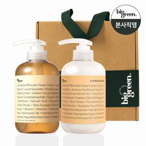 [선물세트]빅그린 카렌듈라샴푸500ml+23센서티브트리트먼트500ml