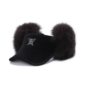 [어뉴골프] 여성 (W) REAL FUR SNOW WINTER VISOR_BK