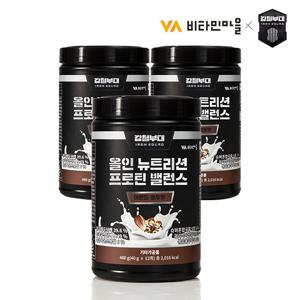 비타민마을 강철부대 올인 곡물 프로틴 단백질 보충제 480g 3통