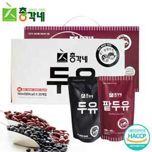 [총각네] 국산 검은콩 무가당 두유 20봉 + 팥두유 15봉