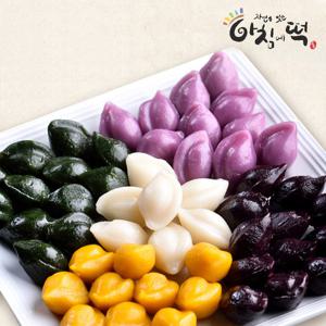 [아침에떡]정성담은송편세트2호3kg(오색47개+모시34개)