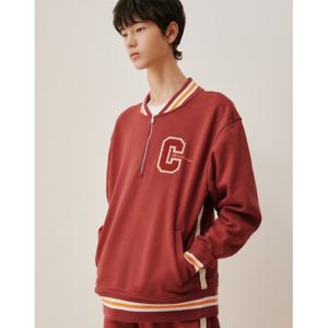 [챔피온]Champion 남녀공용 12 oz Reverse Weave  하프집 트랙 자켓 다크버건디 CKJA2F008D3