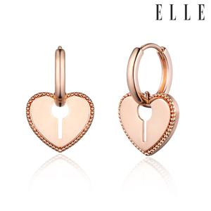 엘르주얼리 14K 하트 락 귀걸이(gold pin) ELGPEE475