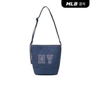 [MLB] 베이직 메가로고 데님 버킷백 NY (Indigo)