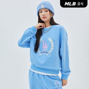 [MLB] 여성 클래식 스포츠 빅로고 오버핏 맨투맨 LA (Sky blue)