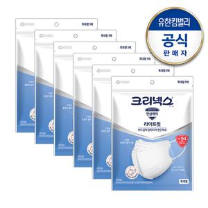 [크리넥스] KF94 라이트핏 마스크 특대형 5px6개_화이트