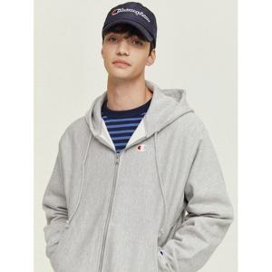 [챔피온]Champion 남성 C로고 Reverse Weave  기모 후드집업 그레이 CKTS2F703G2