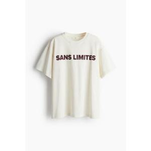 프린트 티셔츠 크림색/Sans Limites 1163471024