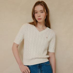 해리 케이블 브이넥 니트 / HARRY CABLE V NECK KNIT_4colors