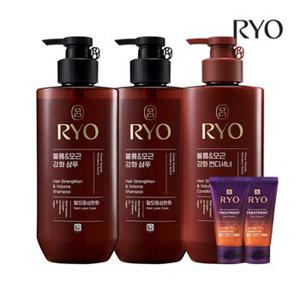 려 흑운 볼륨 모근강화 샴푸 480ml 2개+컨디셔너 480ml 1개+트리트먼트 50ml 2개..[34279856]