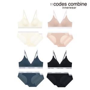 [코데즈컴바인이너웨어]브라1+팬티2 노와이어 여성세트 4종택1(CCWBR351+CCWBP351)