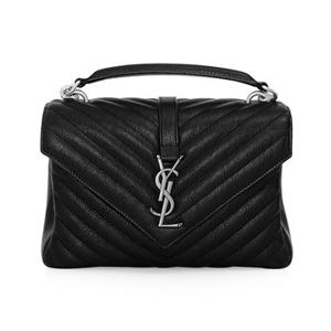 [SAINT LAURENT 생로랑] 600279 BRM04 1000 모노그램 사첼 컬리지 미디움 숄더백 은장