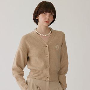 BASIC BUTTON CARDIGAN BEIGE