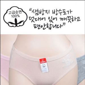 위생팬티 부인팬티 자수 캐릭터 빨아입는요실금팬티