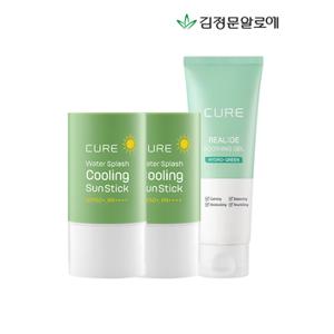 큐어 쿨링선스틱 2개+수딩젤150ml 1개_P360621020