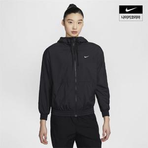 우먼스 나이키 스포츠웨어 클래식 우븐 루즈 UV 프로텍션 후드 재킷 NIKE FV6299-010