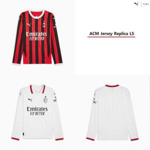 AC밀란 24/25시즌 홈 어웨이 긴팔 레플리카 유니폼 774959  775016 - 01 02  ACM Jersey Replica