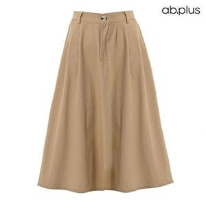 [ab.plus] 원버튼 백밴딩 A라인 스커트 (LSY5MS32A)