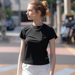 SLIM FIT SUMMER MODAL T-SHIRTS BLACK