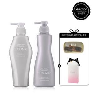 [힘없는 모발용]아데노바이탈 샴푸 500ml+트리트먼트 500g  [기프트박스 + 미니브러쉬 증정]