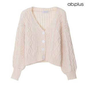 [ab.plus] 도톰 브이넥 케이블 가디건 (LSY3MY35A)